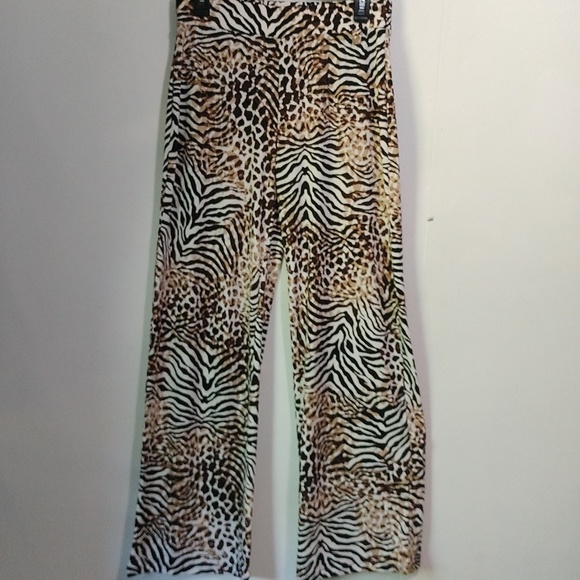 Anne Klein animal print relax fit pants size S - Picture 4 of 16